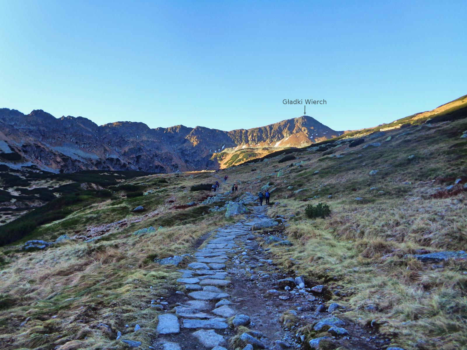 Gładki Wierch i Walentkowy Wierch wejście z Doliny Pięciu Stawów, od